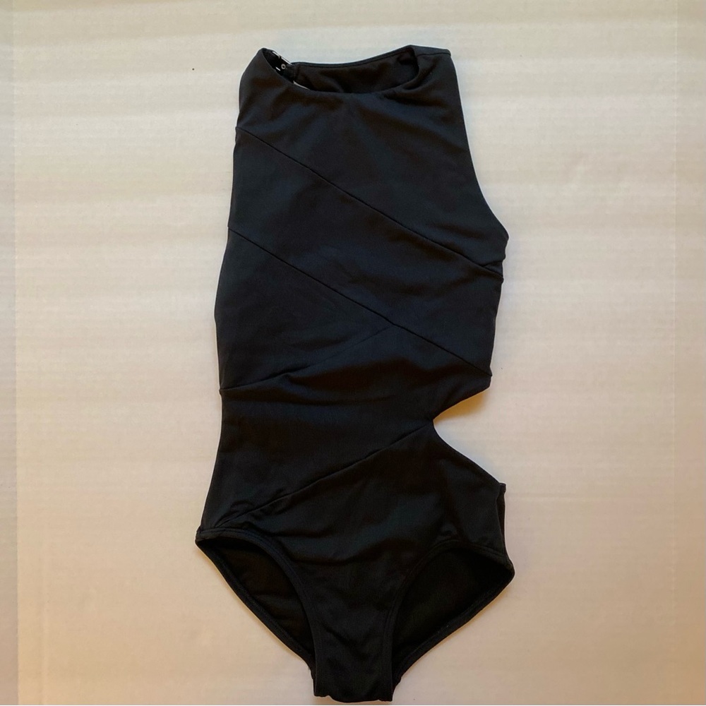 Jo+Jax Black Cutout Leotard, Adult XXS